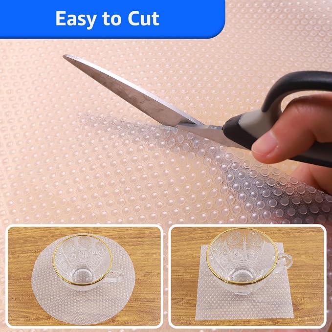 Shelf Liner Clear 16-inch Wide: Non-Adhesive Kitchen Cabinets Liners - Image 7