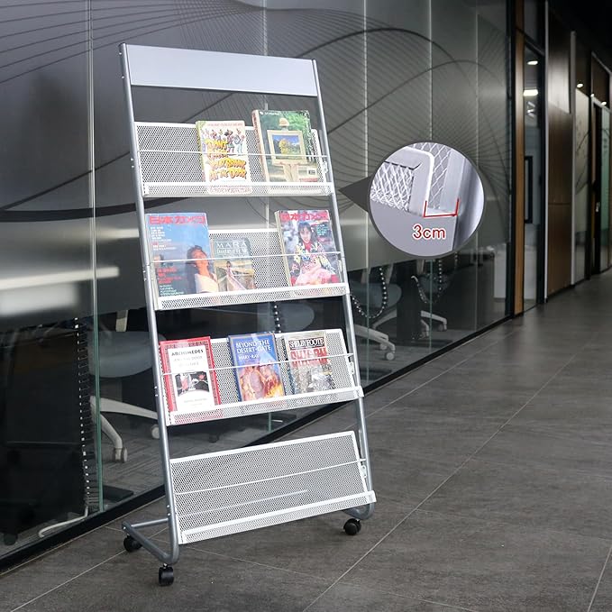 4-Layer Iron Magazine Rack - Image 6