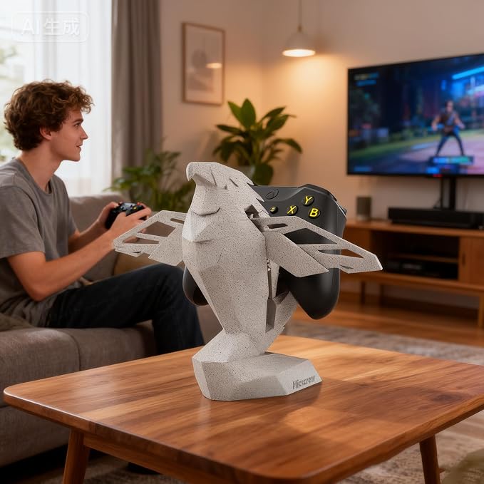 Controller Holder for Xbox/PS/Switch – Monument Marble-Style Eagle Stand - Image 7