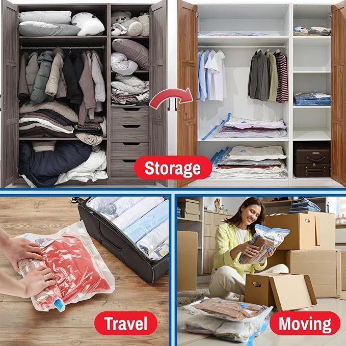 5 Pack Jumbo Vacuum Storage Bags - Image 8