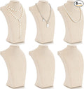 Kigley 6 Pcs Linen Necklace Display Bust Jewelry Holder Necklace Retail by Kigley