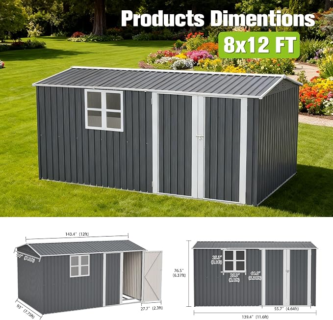 12' x 8' Outdoor Storage Shed - Image 3