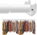 Closet Rod 50-75 Inches, Adjustable Heavy Duty Metal White Closet Rods by Unknown