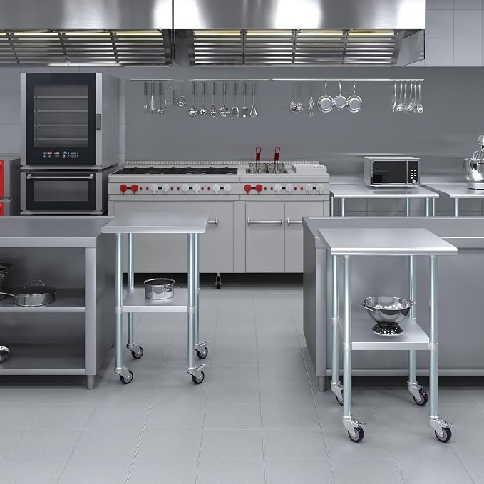 AmGood 24" x 24" Stainless Steel Work Table - Image 5