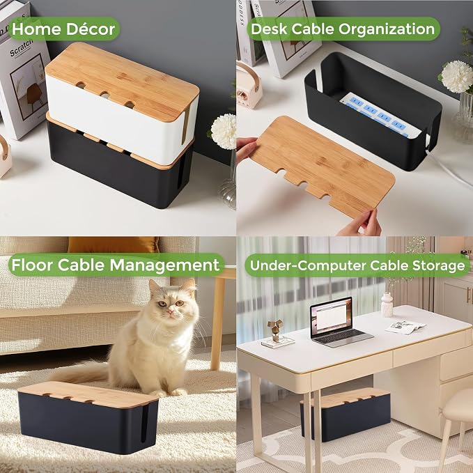 Cable Management Box, Cord Cable Organizer Box - Image 7
