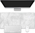 Mouse Pad, Topographic Line Desk Mat by EOBKLAX