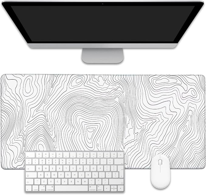 Mouse Pad, Topographic Line Desk Mat by EOBKLAX