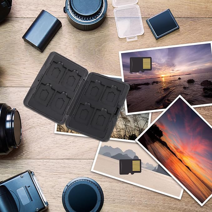 Memory Card Storage Box with Slots Secure Locking Organizer - Image 6