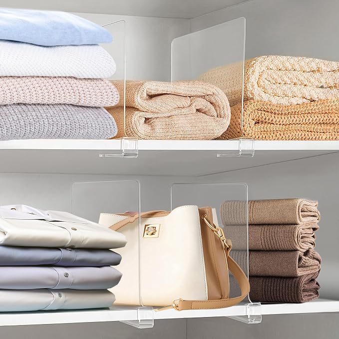 12 Inches Tall Shelf Dividers for Closet Organization and Storage, 10 Pack - Image 6