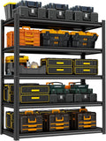 Storage Shelves, Garage Metal Shelving Unit, Adjustable, Double-Layer Column by Beaunatixx