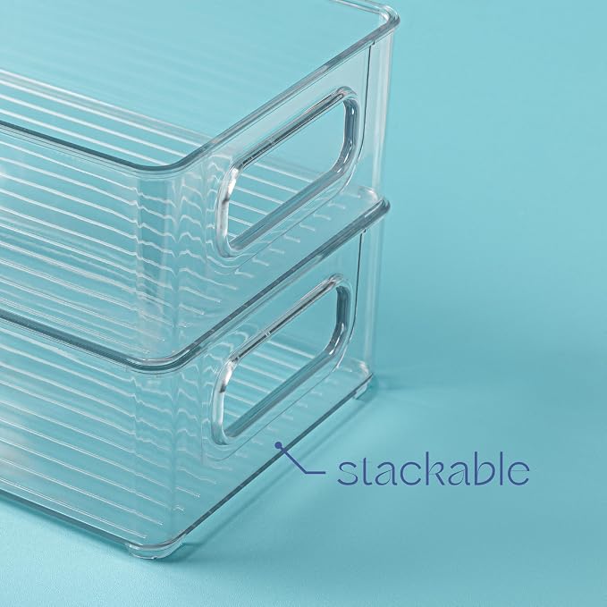 primebox Plastic Food Storage 4 Pack Clear Container Bin - Image 4