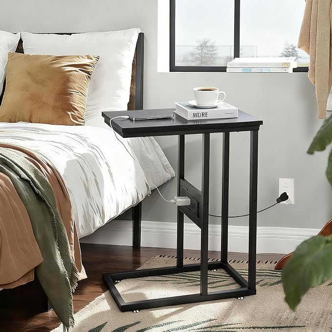 VECELO C Shaped End Side Table - Image 9