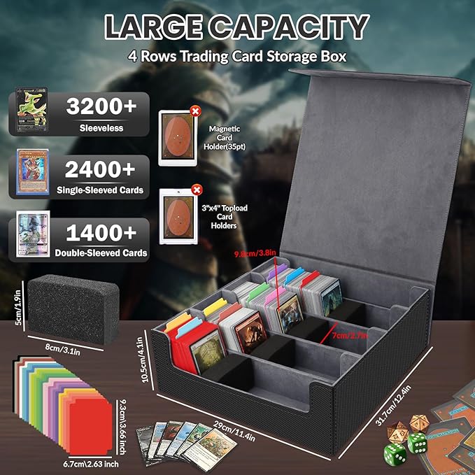 AOBOPLE Trading Card Storage Box, 3200+ Card Box Storage - Image 2