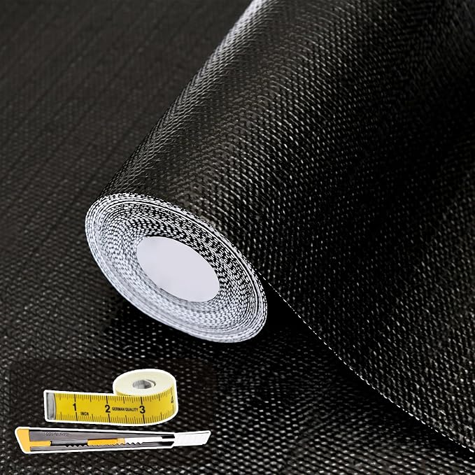 Shelf Liners for Kitchen Cabinets 12in x 30FT Non Adhesive Drawer Liner Gray by Adwann