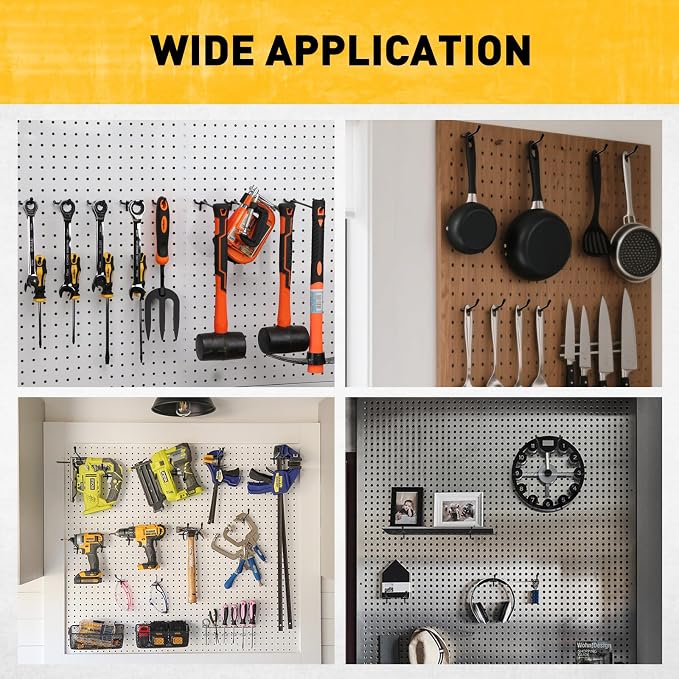ELEAD 60-Piece 6 Inch Extra Thick Pegboard Hooks, Heavy Duty Peg Board - Image 7