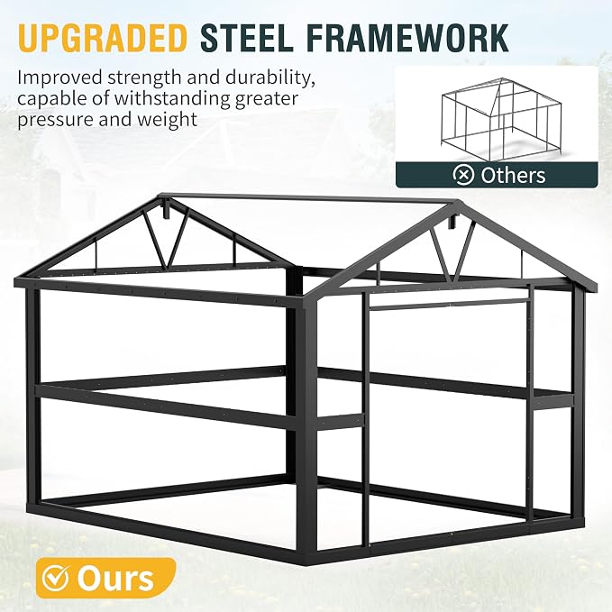 10x12 Ft Outdoor Metal Shed, Storage Garden Shed - Image 7