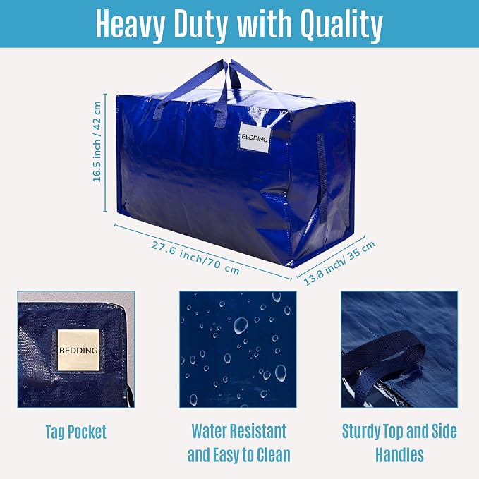VENO 10 Pack Moving Bags and Large Christmas Decoration Storage Bins - Image 4