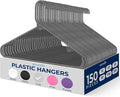 SereneLife 150 Pack Plastic Hangers, Lightweight, Space Saving Clothes by SereneLife