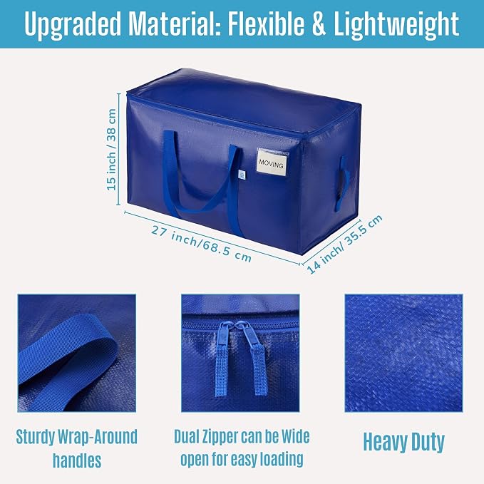 VENO 2 Pack Moving Bags, Upgraded Heavy Duty, Moving Boxes Alternative - Image 3