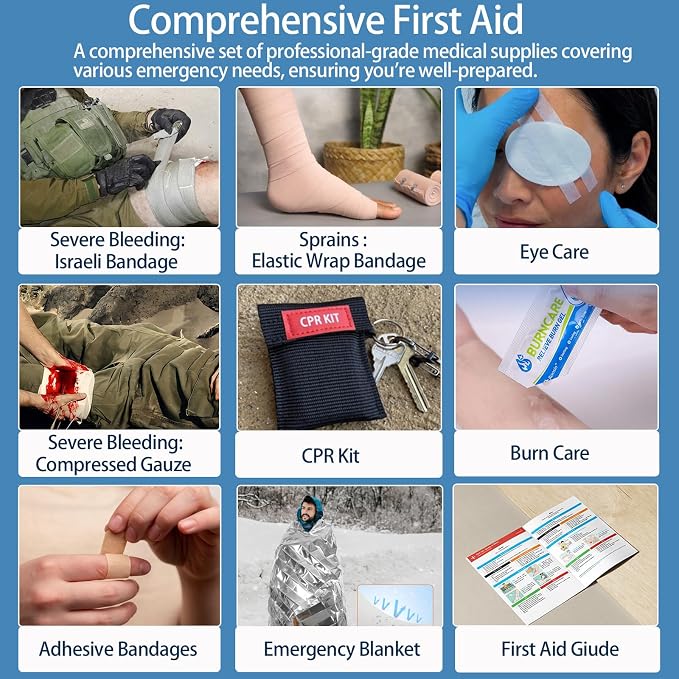 Premium First Aid Kit with Labelled Compartments, Waterproof & Organized Molle - Image 4
