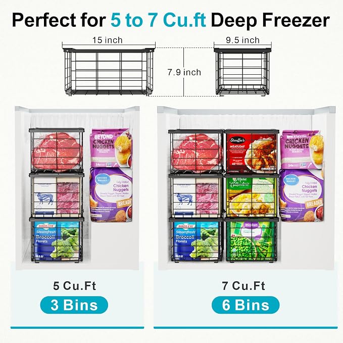 iSPECLE Deep Freezer Organizer Bins - Image 3
