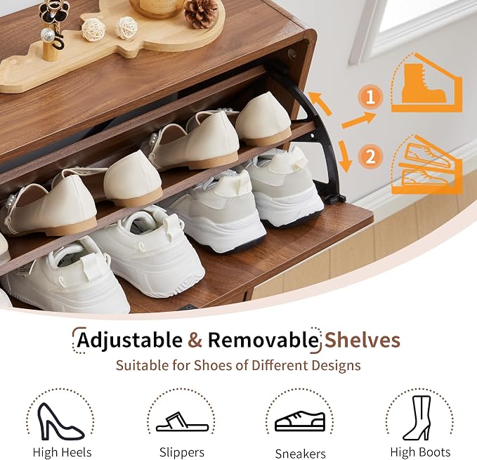 Turtle&Myrtle Modern Shoe Storage Cabinet - Image 8