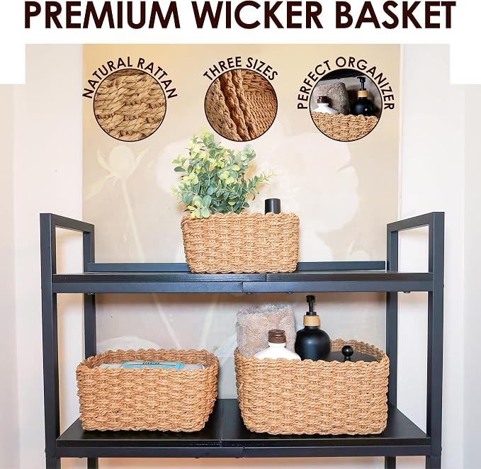 Wicker Storage Baskets For Organizing - Image 3