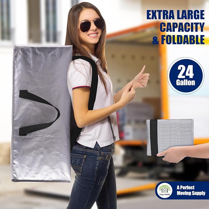 Cosy Family 4 Pack Heavy Duty Extra Large Moving Bags - Image 7