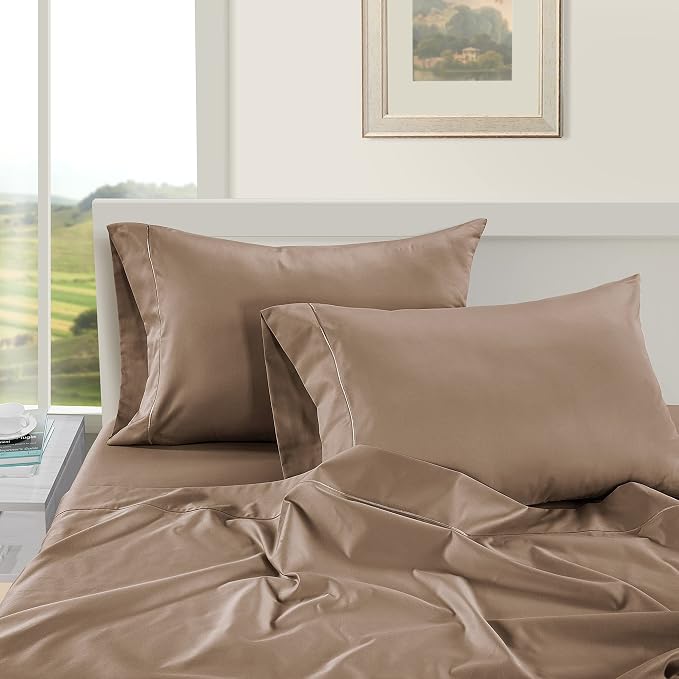 LANE LINEN Pillows Standard Size Set of 2, Soft 100% Egyptian Cotton Sateen - Image 3