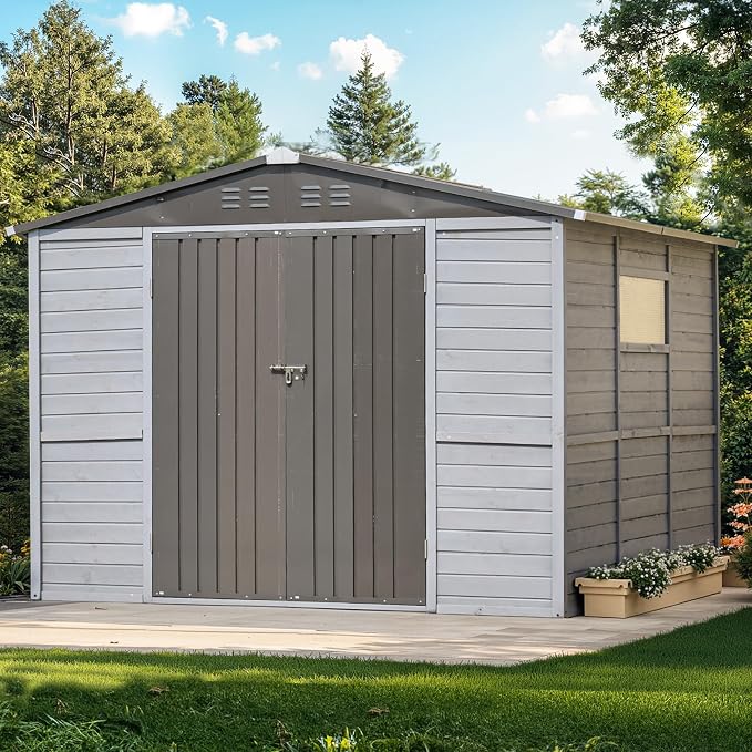 Shed 8' x 8' Storage Shed, 8 x 8 FT Wood Sheds & Outdoor Storage Clearance - Image 2