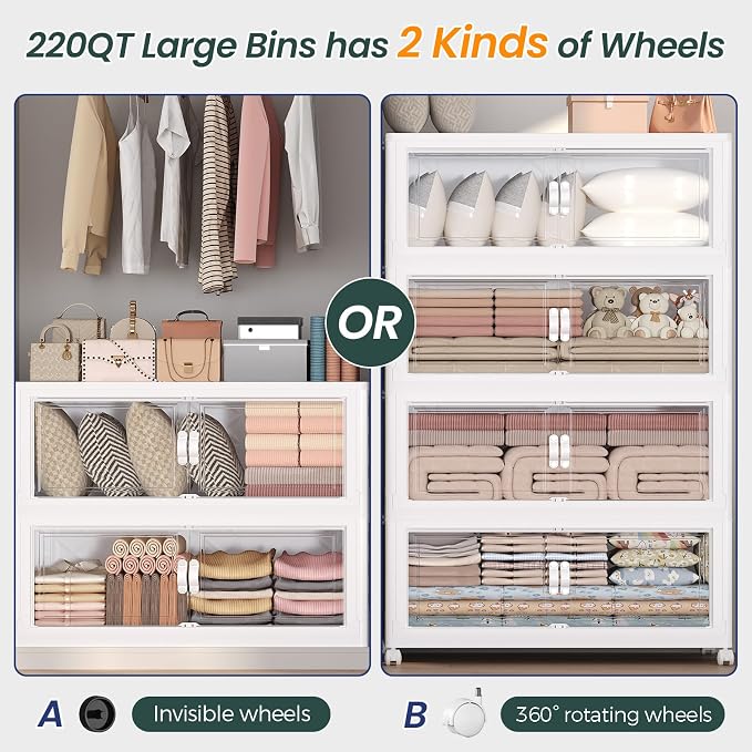 660QT Extra Large Stackable Storage Bins - Image 8