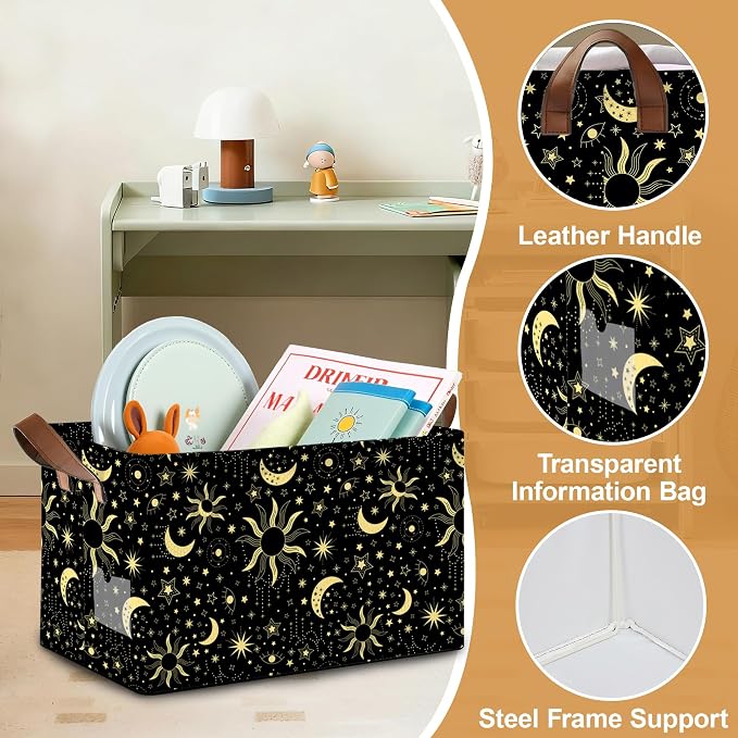 Decorative 32L Starry Night Sky Storage Bins - Image 3