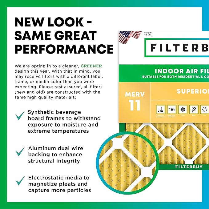 Filterbuy 17.5x27x5 Air Filter MERV 11 Superior Pet & Allergy Defense, Pleated - Image 3