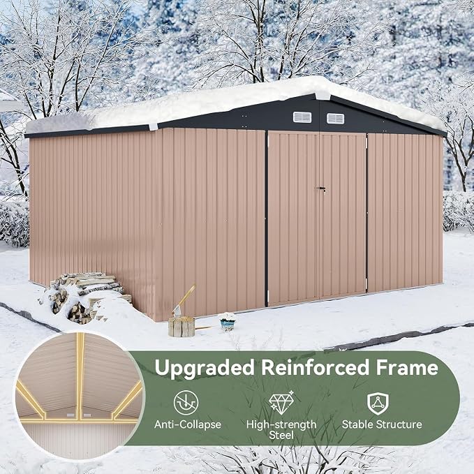 Aoxun 12x10 FT Shed Outdoor Storage Shed - Image 4