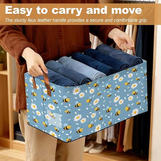 32L Large Storage Bins with Handles, Basket Organizer - Image 6