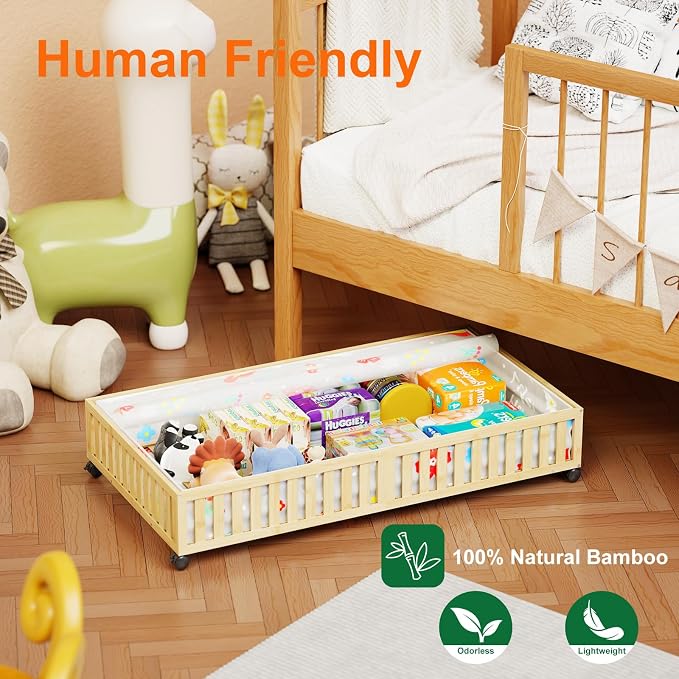 Bamboo Under Bed Storage Containers - Image 5