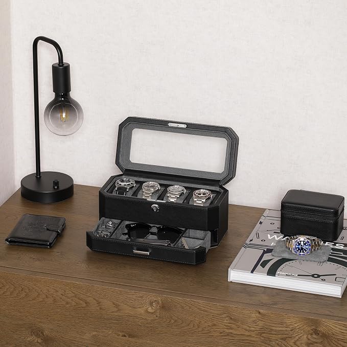 ROTHWELL 4 Slot Leather Watch Box - Image 2