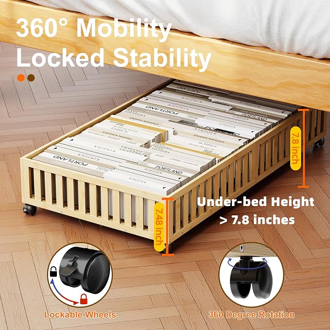 Bamboo Under Bed Storage Containers - Image 3