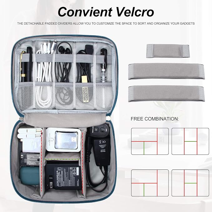 SELLYFELLY Electronic Bag Travel Cable Accessories Bag Waterproof Double Layer - Image 6