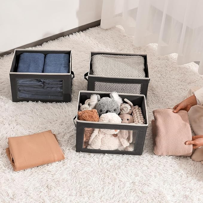 Stackable Storage Bins with Lids - Image 6