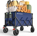 Wagon Carts Foldable, 180L Collapsible Foldable Wagon by Raynesys