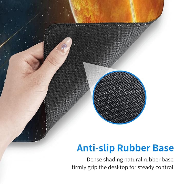 Cosmic Planet Comet Large Mouse Pad, Gaming Desk Mat, XL Keyboard Desk Pad Mat - Image 4