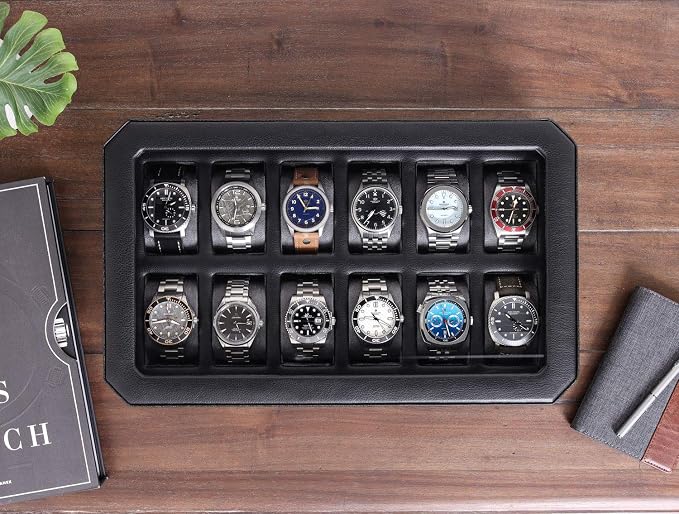 ROTHWELL 12 Slot Leather Watch Box - Image 4