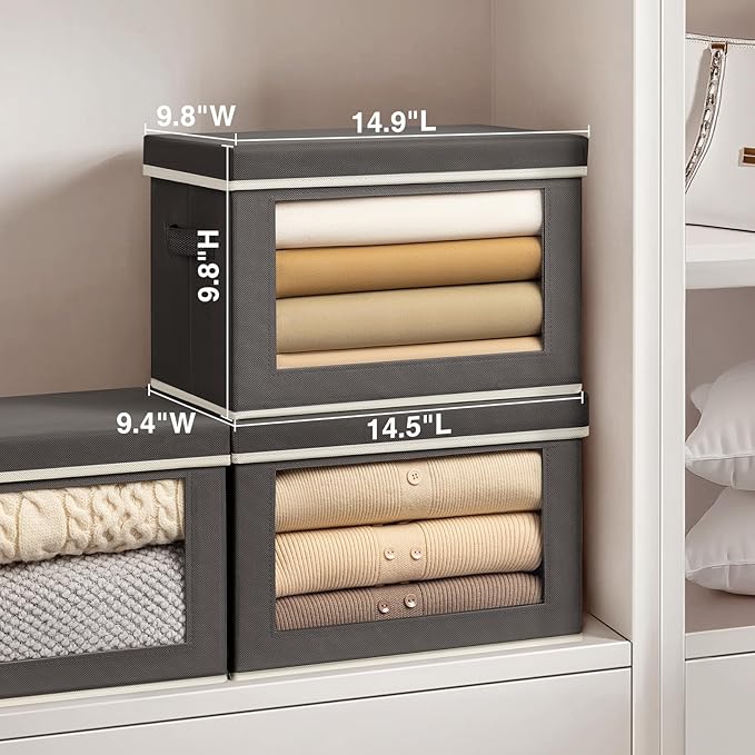 Stackable Storage Bins with Lids - Image 4