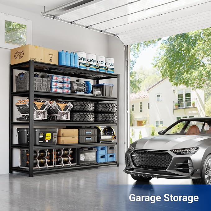 FLEXIMOUNTS 60" W Garage Shelving, 5 Tier Storage Shelves Load 1500LBS - Image 2