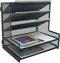 SETTFRFE Office Supplies Desk Organizer, Metal Desktop File Holder Organizer by SETTFRFE