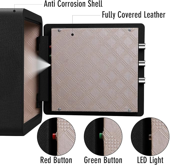 Tenamic Biometric Fingerprint Safe Box 1.41 Cuft Security Box - Image 3