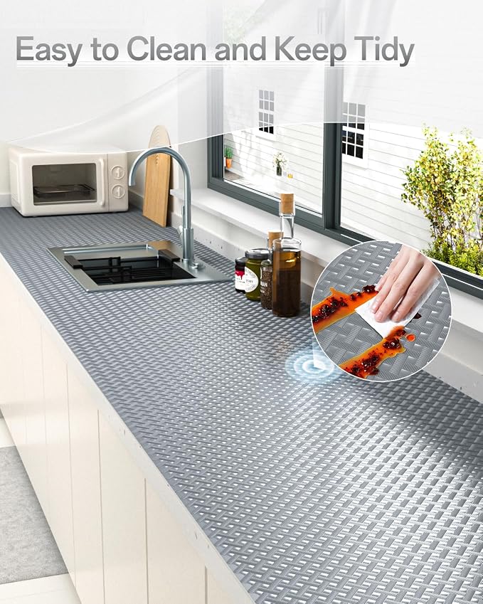 Shelf and Drawer Liner for Kitchen Cabinet, Non-Adhesive 18in x 120in - Image 7