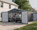 Metal Garage Shed, Weatherproof Steel Carport by WACASA