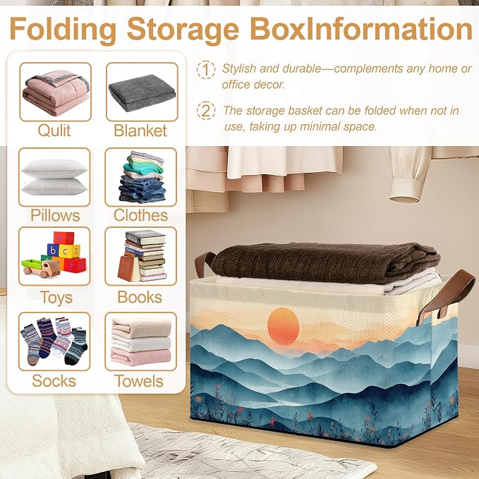 Storage Bin with Handles, Sun Mountains Collapsible Laundry Baskets - Image 5